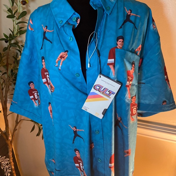 Cult Collection Saved By the Bell AC Slater Button Down Shirt - Picture 4 of 6